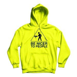 Good Mythical Morning - Be Nicer To People Neon Hoodie - NEW, XS